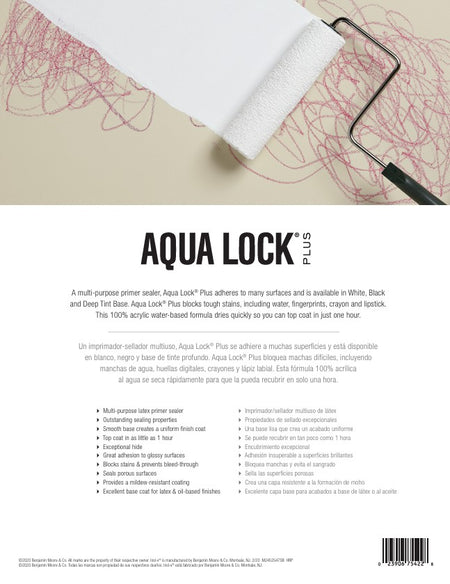 Insl-X Aqua Lock Plus product with a roller and surface texture on a white background with product highlights.