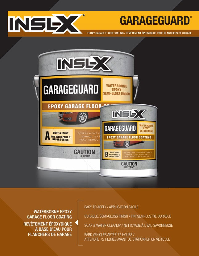 Insl-X GarageGuard Epoxy Garage Flooring Coating Kit Product Features