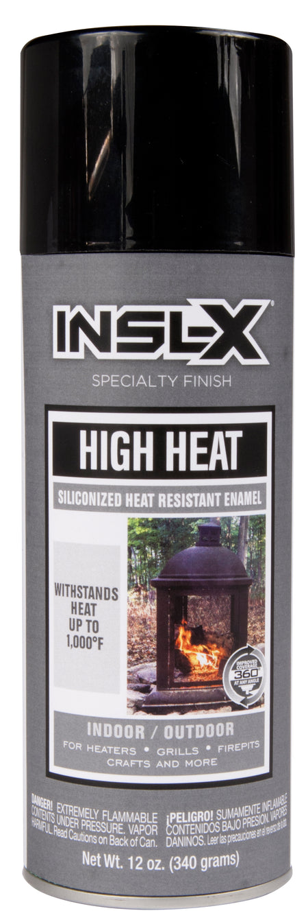 Insl-X High Heat Spray can in black on a white background