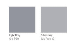 Two shades of gray labeled 'Light Gray' and 'Silver Gray'.