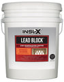 White 5 gallon bucket of INSL-X Lead Block lead encapsulating coating on a white background