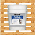 INSL-X Prime All multi-surface latex primer sealer bucket on a wooden pallet