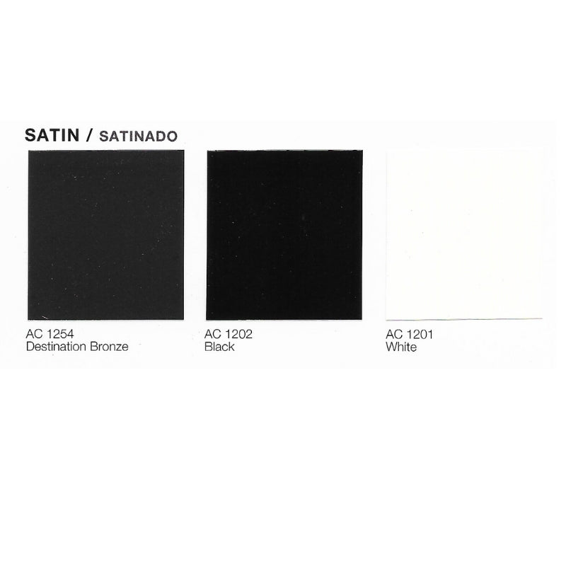 Color swatches for Insl-X Rust Preventative Spray Paint labeled 'Satin' with three black squares labeled AC 1254, AC 1202, and AC 1201.