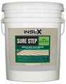 White 5 gallon bucket of INSL-X Sure Step acrylic anti-slip coating on a white background