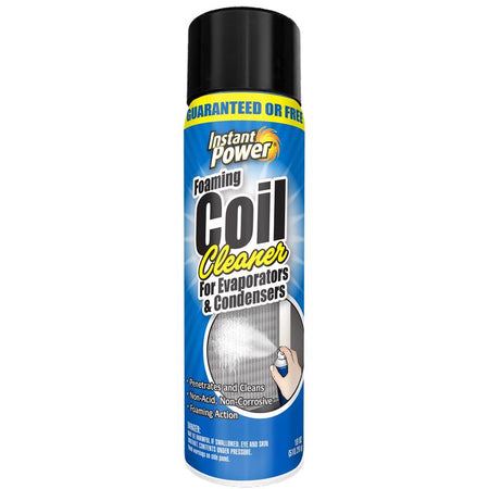 Can of Instant Power Foaming Coil Cleaner on a white background