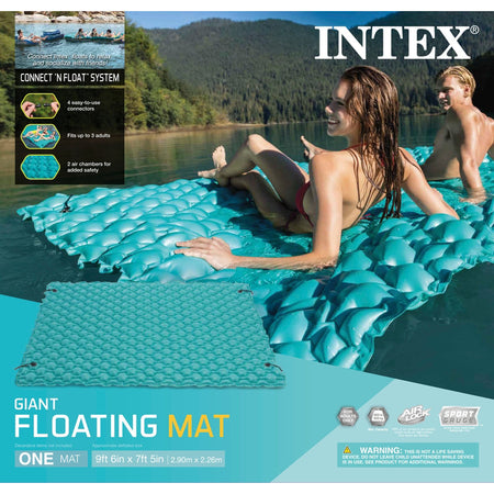 Intex Blue Vinyl Inflatable Floating Pool Mat 56841EP-2