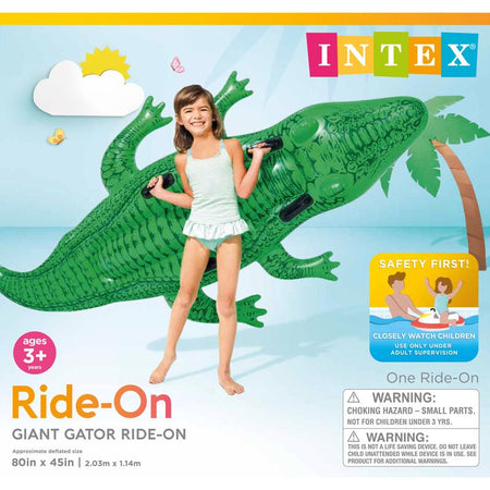 Intex Green Giant Gator Ride-On Pool Float 58562EP-1