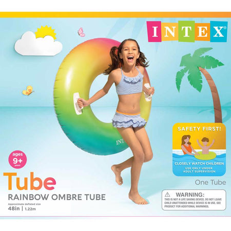 Intex Multicolored Color Whirl Floating Tube 58202EP product label