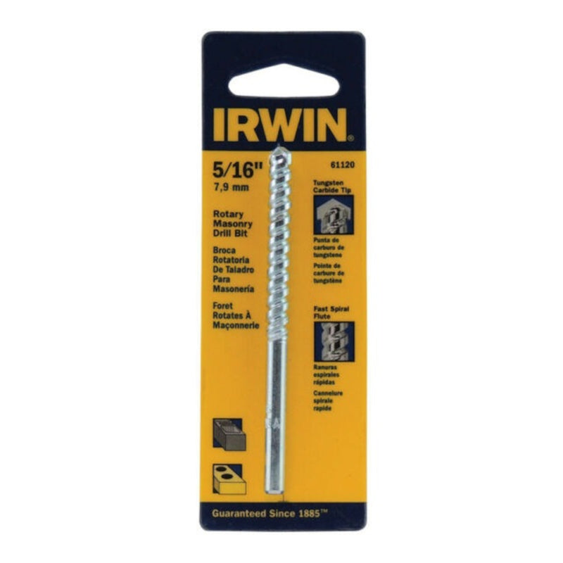 Irwin Masonry Drill Bit 61120 in manufacturer packaging on white background