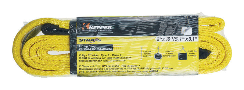 Keeper 2 In. X 10 Ft. Flat Loop Lift Sling 02626