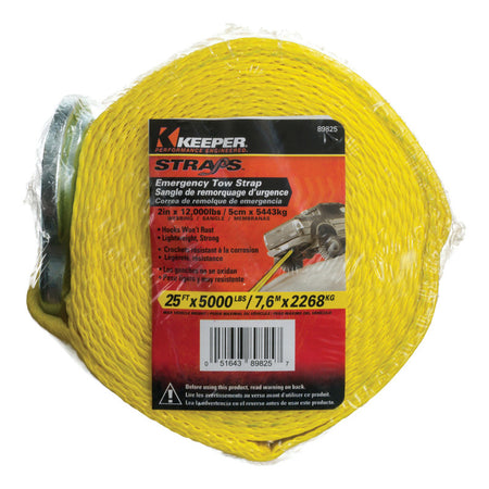 Keeper 2 in. W X 25 ft. L Emergency Tow Strap 89825