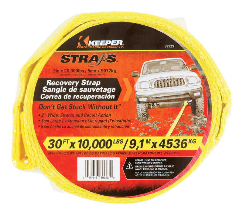 Keeper 2 in. W X 30 ft. L Vehicle Recovery Strap 89923
