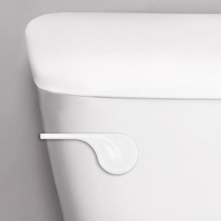 Korky StrongARM Handle & Lever, Classic White 6062BP shown installed on a toilet