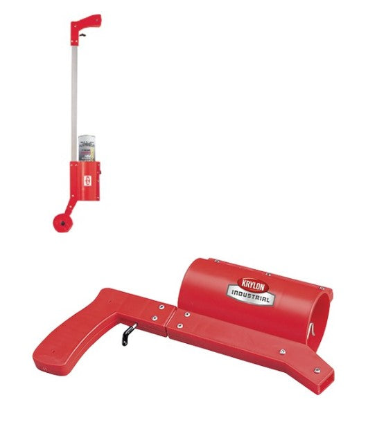 Krylon Marking Equipment Hand Held and Equipment Wheeler shown side by side on a white background.