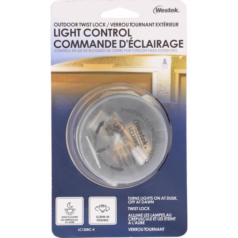 AmerTac Outdoor Dusk to Dawn Twist Lock Light Control LC120BC4