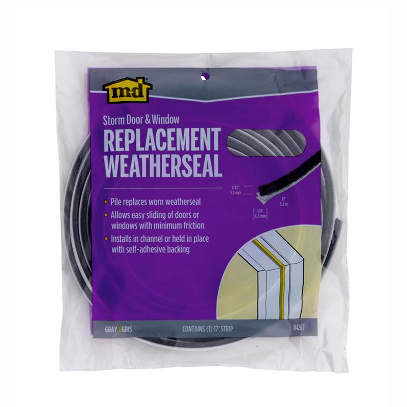 MD Building Products 04267 Storm Door & Window Replacement Weatherstrip
