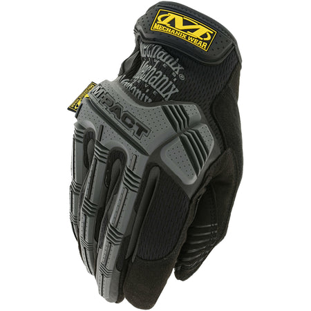 Black and gray glove with Kevlar and Mechanix Wear branding on a white background