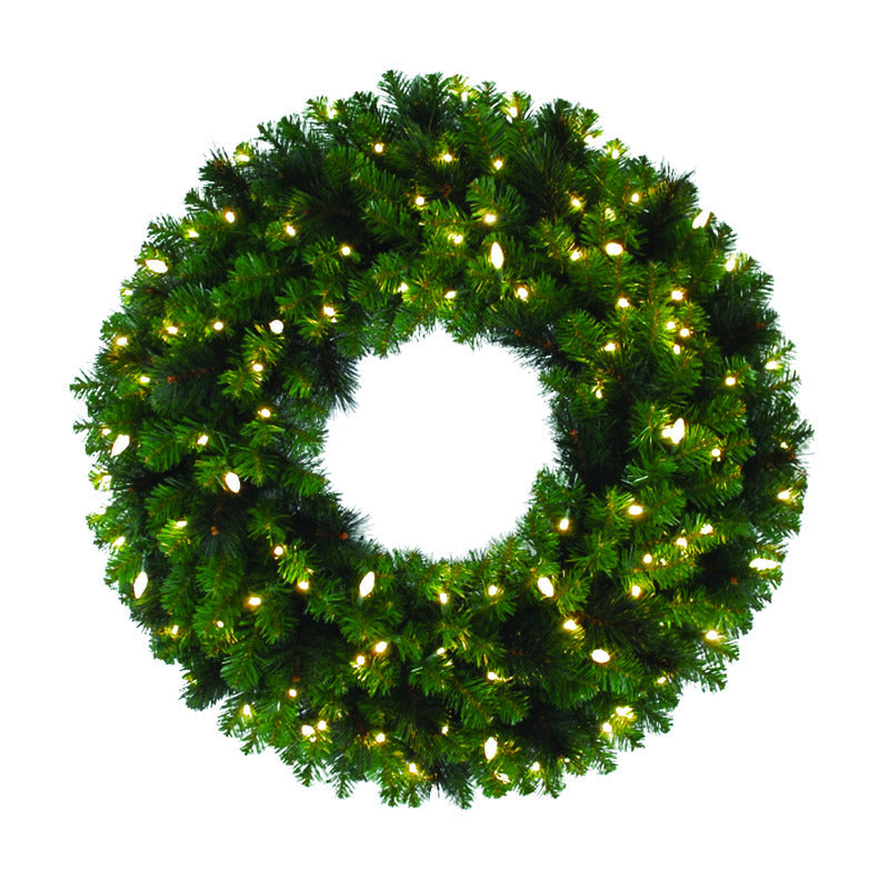 Celebrations Platinum 36 in. D LED Prelit Warm White Mixed Pine Wreath MPWR-36-WAC6WWA - Box of 2