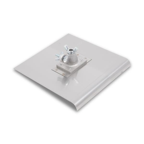 Marshalltown 10" x 10" Locking All-Angle Stainless Steel Walking Edger on a white background