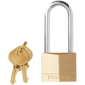 Master Lock 1-9/16in Wide Solid Brass Body Padlock with 2in Shackle 140DLH