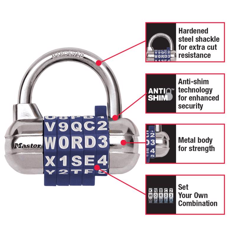 Standard Lock Password Master Lock Password Plus Combo Lock 1534D at Low Prices ...