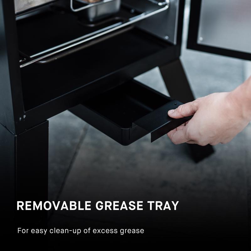 Masterbuilt Analog Wood Chips Vertical Smoker MB20070210 removable grease tray