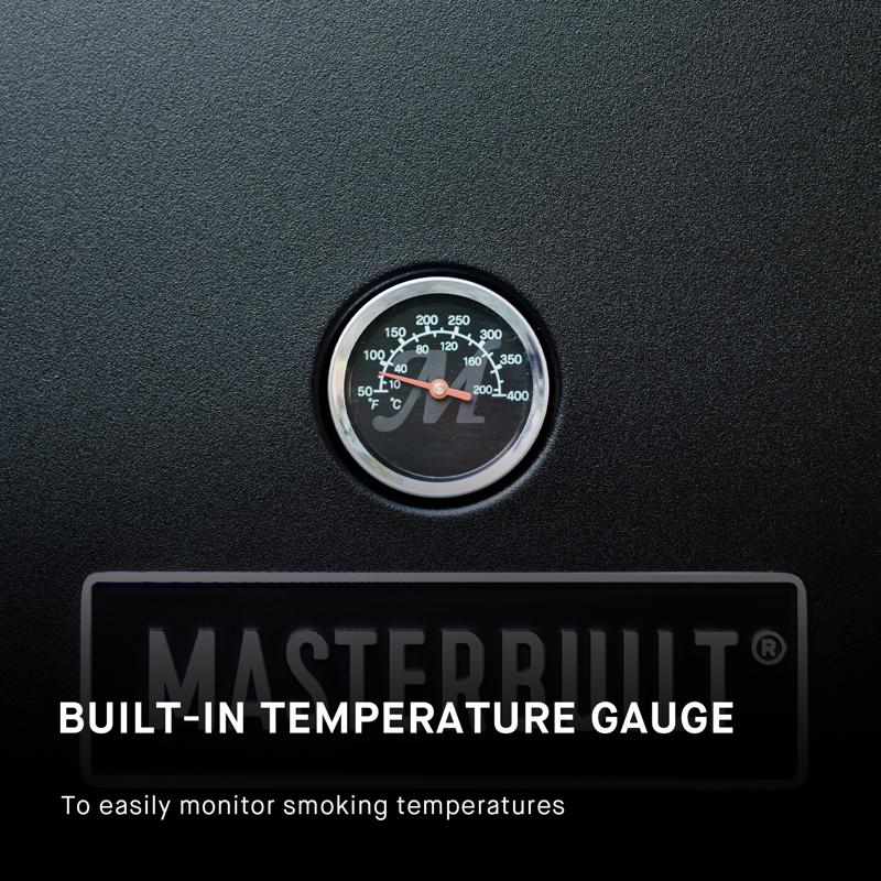 Masterbuilt Analog Wood Chips Vertical Smoker MB20070210 temperature gauge