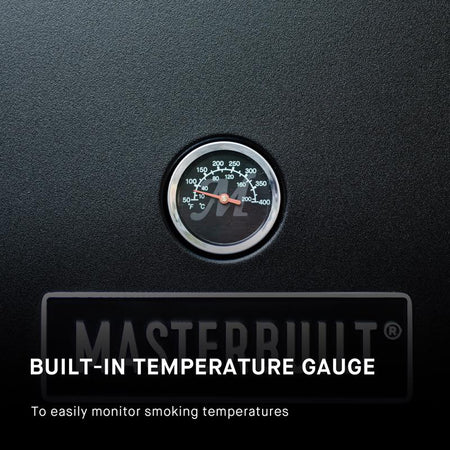 Masterbuilt Analog Wood Chips Vertical Smoker MB20070210 temperature gauge