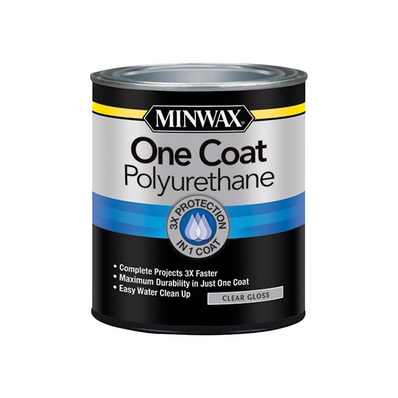 Minwax One-Coat Water-Based Polyurethane Quart