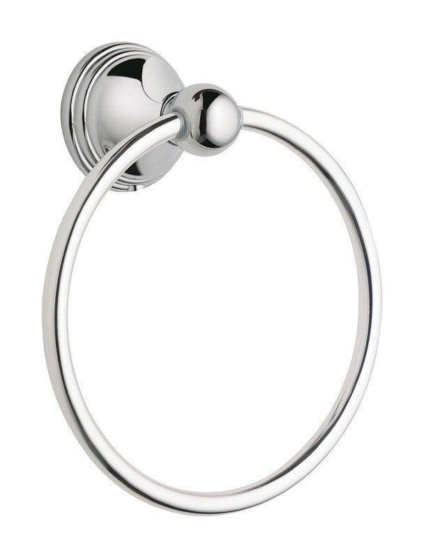 Moen Preston Chrome Towel Ring DN8486CH on white background