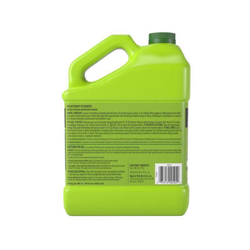 Mold Armor Concrete Cleaner Gallon back label