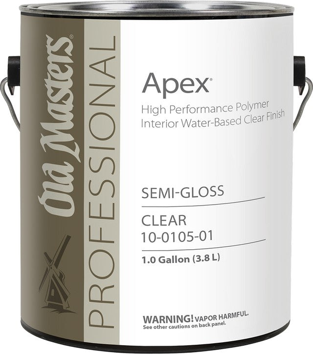 Old Masters Apex Semi-gloss gallon can on white background