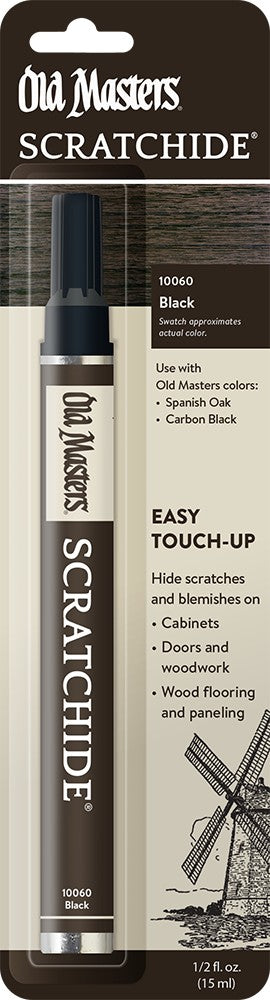 Old Masters Scratchhide Black touch-up pen with packaging on a white background