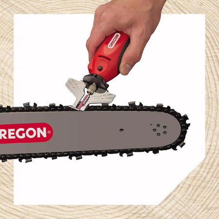 Using the Oregon Sure Sharp 7/32" Replacement Sharpening Stones 28841 on a chainsaw blade
