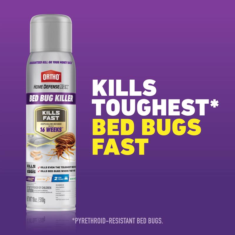 Ortho Home Defense Max Bed Bug Killer Aerosol 0201405 kills fast