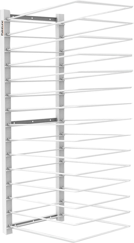 PaintLine PDRWM ProDryingRack Wall Mount with multiple horizontal bars on a white background