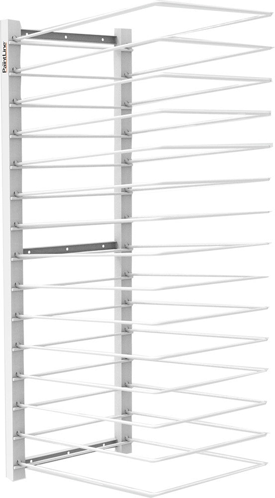 PaintLine PDRWM ProDryingRack Wall Mount with multiple horizontal bars on a white background