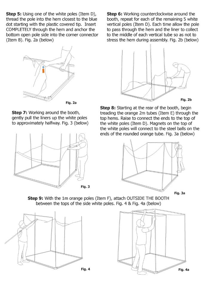 Step-by-step assembly instructions for the PaintLine PJSB with diagrams and text.