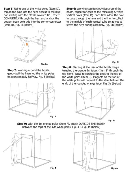 Step-by-step assembly instructions for the PaintLine PJSB with diagrams and text.