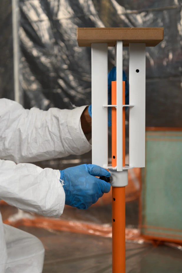 PaintLine SPTYHD SprayTwirlyHD Rotating Spray Table close up of the MDF table top