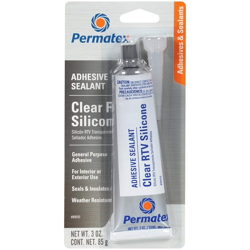 Pematex Clear RTV Silicone Adhesive Sealant 80050