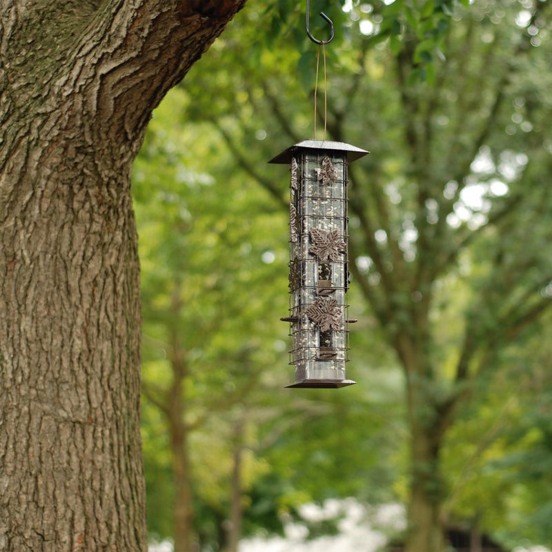 Perky-Pet Squirrel-Be-Gone Wild Bird Feeder 336 hanging from a tree
