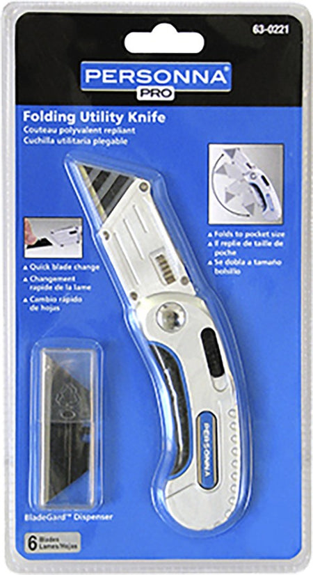 Personna Pro folding utility knife with blade in packaging