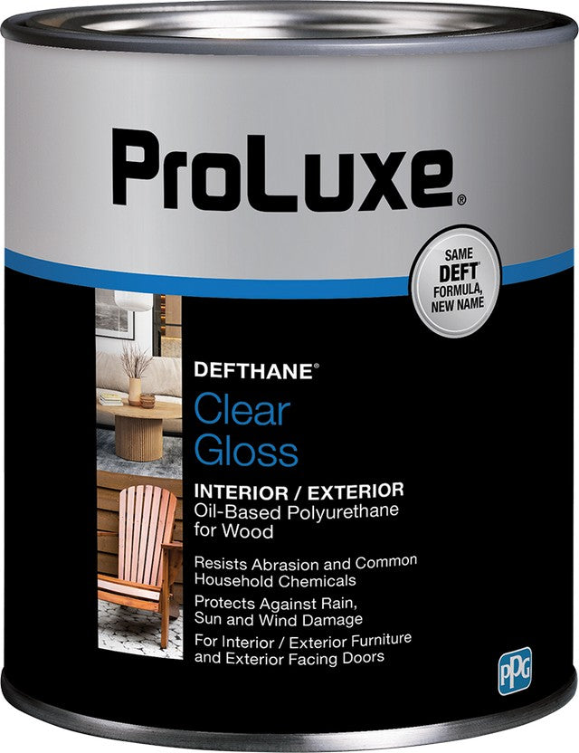 ProLuxe Defthane Interior / Exterior Polyurethane Gloss Quart