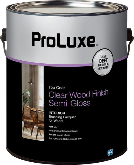 ProLuxe Interior Brushing Lacquer Clear Wood Finish Semi-Gloss Gallon
