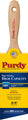 Purdy Pro-Extra High Capacity paint brush with wooden handle and red branding on a yellow and blue background