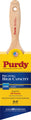 Purdy Pro-Extra High Capacity 3-Inch paint brush with wooden handle and yellow ferrule on a white background