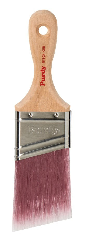 Purdy nylox cub paint brush unpackaged on a white background
