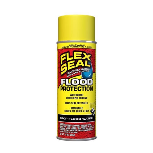 FLEX SEAL Flood Protection Waterproof Rubberized Coating Spray Sealant 10 Oz RFSYELR16