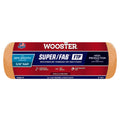 Image of the Wooster Super/Fab FTP Roller Cover with its larger-colored fabric for high production and shed resistance.
